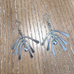 Woman’s vintage silver earrings